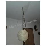 Vintage White Acrylic Spaghetti Swag Pendant