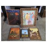 Five Piece Assorted Original Painting
