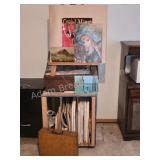 Art Studio Supply Lot with Easel and