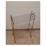 Vintage metal shoe rack