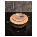 Vintage decorative pottery butter crock