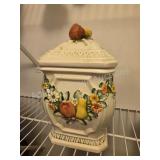 Vintage Lefton Fruit Fantasia ceramic cookie jar,
