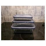 Pyrex glass storage containers