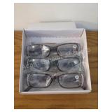3 NEW pairs blinged out reader glasses, +6.00
