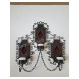 Medieval-Style Wrought Iron & Wood Wall