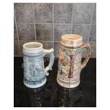 Two Vintage Ceramarte Brazil Ceramic Beer Steins
