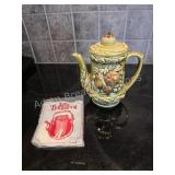 Vintage Raised-Relief Fruit Tilso Japan Teapot ï¿½
