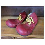 Vintage Professional Red Leather Clown Shoes