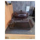 Two Pieces Amethyst Visionware Baking Dishes
