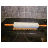 Gourmet Kitchen White Marble Rolling Pin