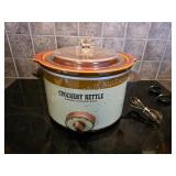 Classic avocado-speckled Crockery Kettle is a