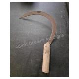 Antique Champion Hand Sickle with Wooden