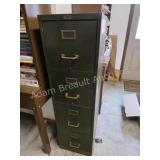 Vintage Bentson Mfg 4-drawer steel filing cabinet