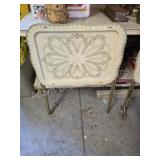 4 vintage metal folding TV trays