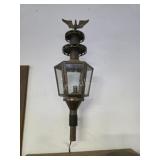 Vintage Copper Carriage Style Lantern with Eagle