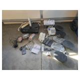 Two plastic milk crates miscellaneous Electronics