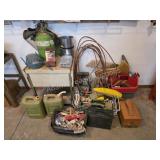 Large Lot of Shop Tools, Accessories and Storage