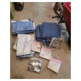 Assorted Lot of Moving Blankets Tarps and Vinyl