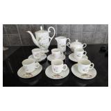 Fine China Coffee/Tea Service Set with Pink