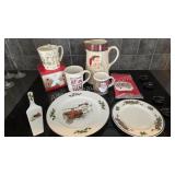 Assorted Christmas/Holiday Serveware and Dï¿½cor Lot