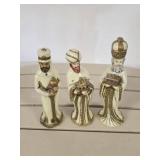 Vintage Hand Painted Ceramic 3 Wise Men Set