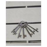 Set of 7 Vintage Skeleton and Barrel Keys