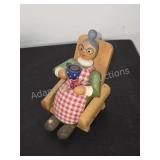 Vintage German Wooden Incense Smoker Figurine