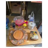 Miscellaneous kitchen lot- Lazy Susan relish