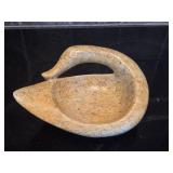 MCM decorative soapstone swan, 6.75 in x 4.25 in