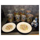 Vintage vegetable and flower theme dishware - 8