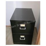 Vintage 2-drawer metal filing cabinet