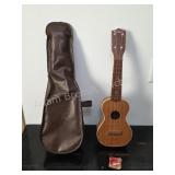Vintage Airline Soprano Ukulele with Case.