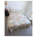Vintage Polish brass queen size bed frame set,
