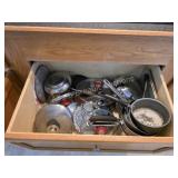 Two-drawer kitchen clean out- pots and pans
