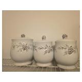 Vintage 1980s Winter Pinecone three piece