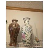 Assorted decorative flower vases