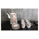 Vintage Arita Imari Fan Hexagonal Stacking Tea