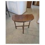 Traditional Wood Demilune Console Table with