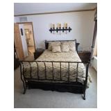 Contemporary Wrought-Iron Style Bed Frame. ?A