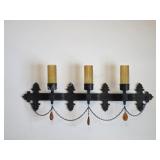 MCM wrought-Iron Plastic Three-Light Wall