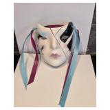 Vintage Classic Ceramic Harlequin Mask with