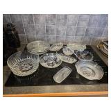 Large Assortment Vintage Clear Glassware