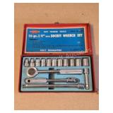 Vintage Mark I 16pc 1/4 inch Drive Socket Wrench