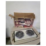 Vintage Toastmaster Double Burner Buffet Range