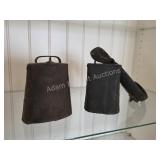 Set of 2 Antique Primitive Hand-Forged Iron Cow