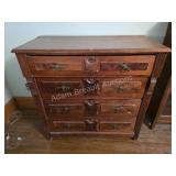 Antique Walnut 4 Drawer Dresser Chest