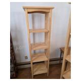 5-Tier Mission Style Light Oak Wood Shelf