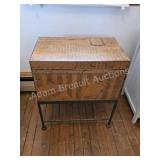 Vintage Music Script Faux Decoupage Trunk On