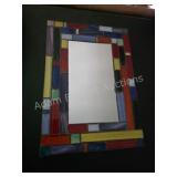 Stained Glass Border Rectangular Wall Mirror