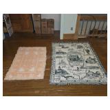 Lot of Two Woven Decorative Throw Blankets.
